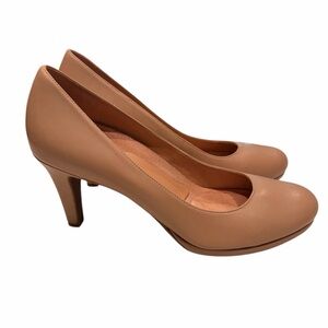 Naturalizer Michelle Pumps Heel Tender Taupe Leather Women’s Size 10N